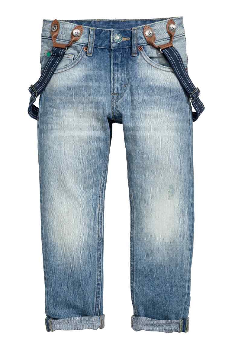 Tapered Jeans with braces